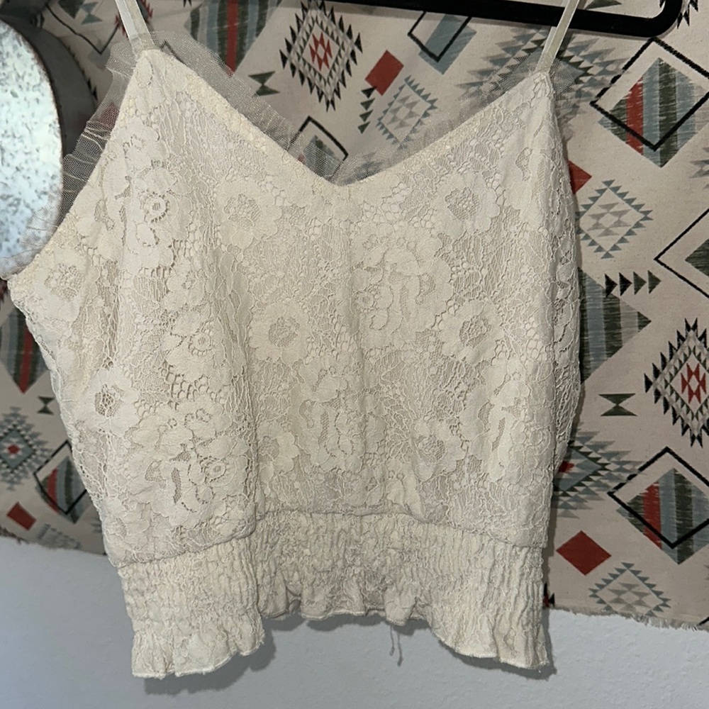 Lace shirt from buckle